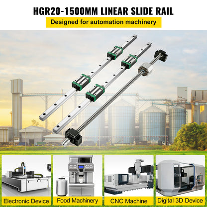 VEVOR Linear Guide Rails - Select Your Configuration - ZXDGTZHGR20-15001V0 - view 2