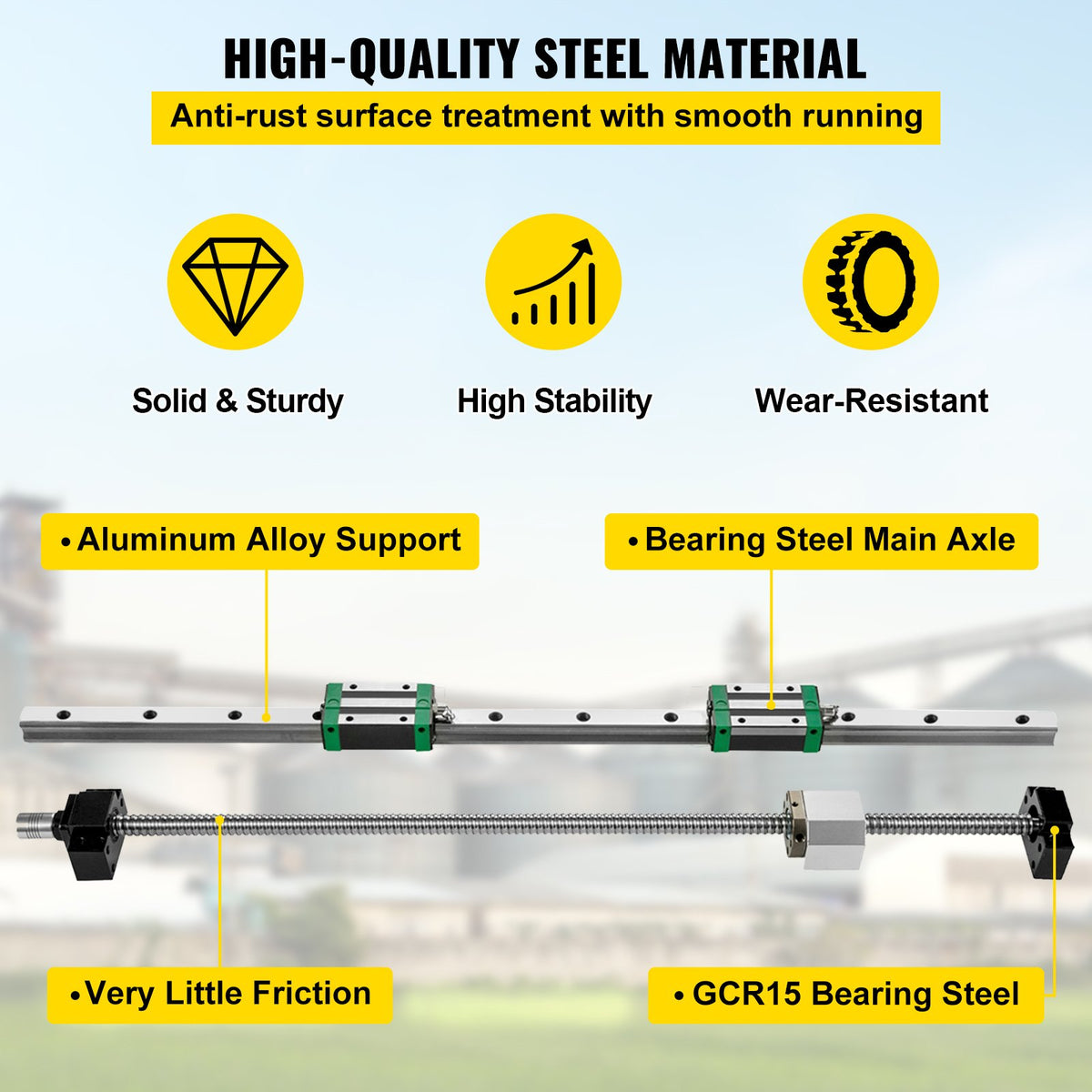 VEVOR Linear Guide Rails - Select Your Configuration - ZXDGTZHGR20-15001V0 - view 3