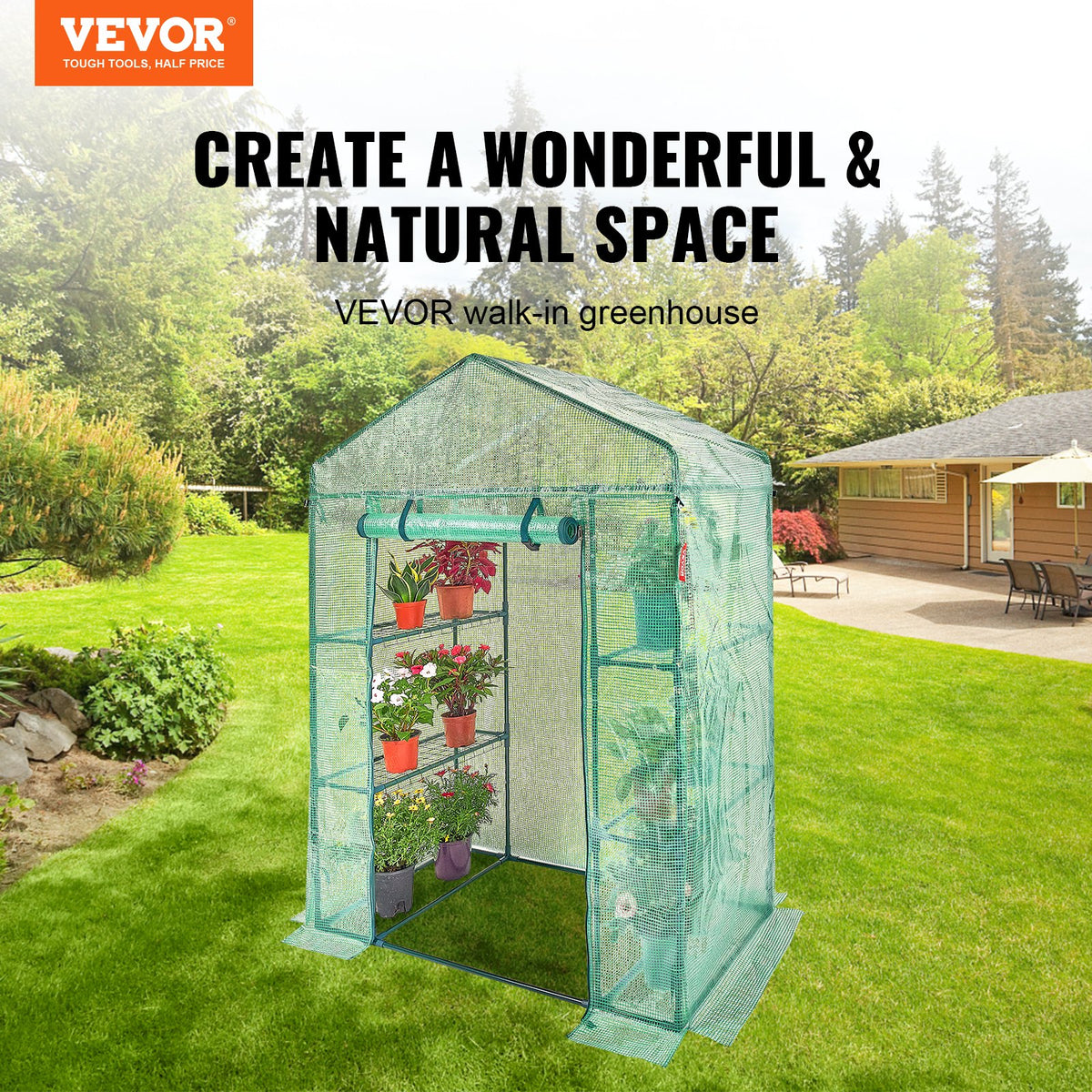 VEVOR Portable Greenhouses - Select Your Configuration - ZXJZWSFMTCGLSKFP5V0 - view 2