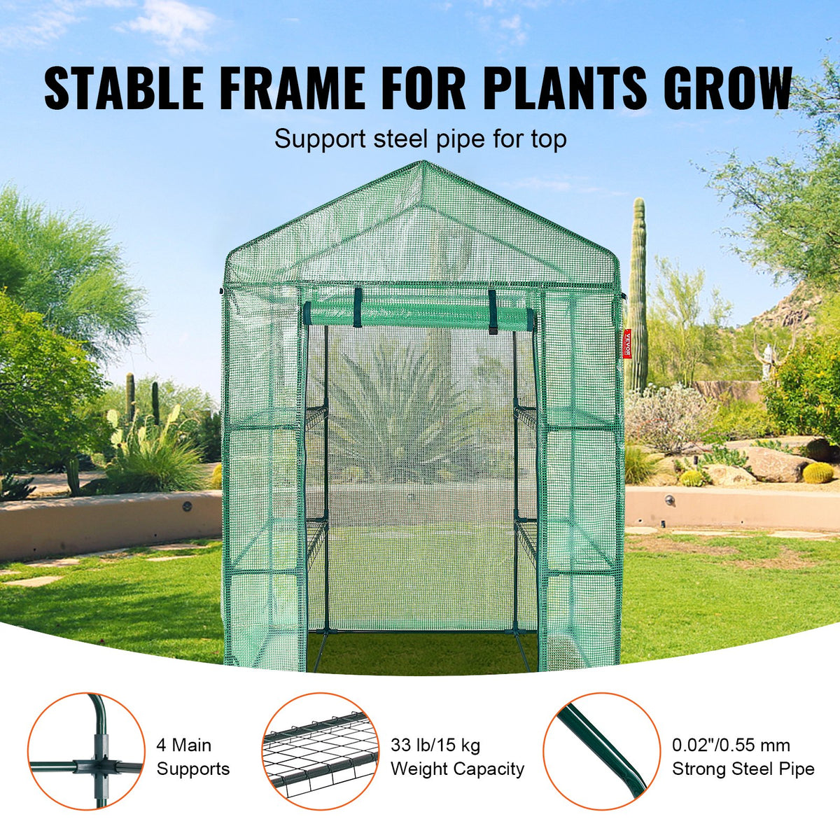 VEVOR Portable Greenhouses - Select Your Configuration - ZXJZWSFMTCGLSKFP5V0 - view 3