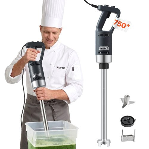 VEVOR Commercial Immersion Blender, 750W 20" Heavy Duty Hand Mixer, Variable Speed Kitchen Stick Mixer with 304 Stainless Steel Blade, Multi-Purpose Portable Mixer for Soup, - ZXSCJBQYCBSDJM9WCV1 - view 1