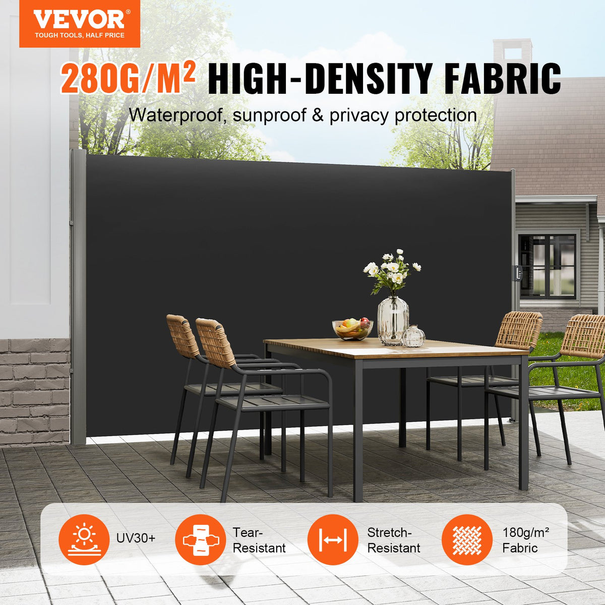 VEVOR Retractable Side Awnings - Select Your Configuration - ZYPF180X300CMBK01V0 - view 2
