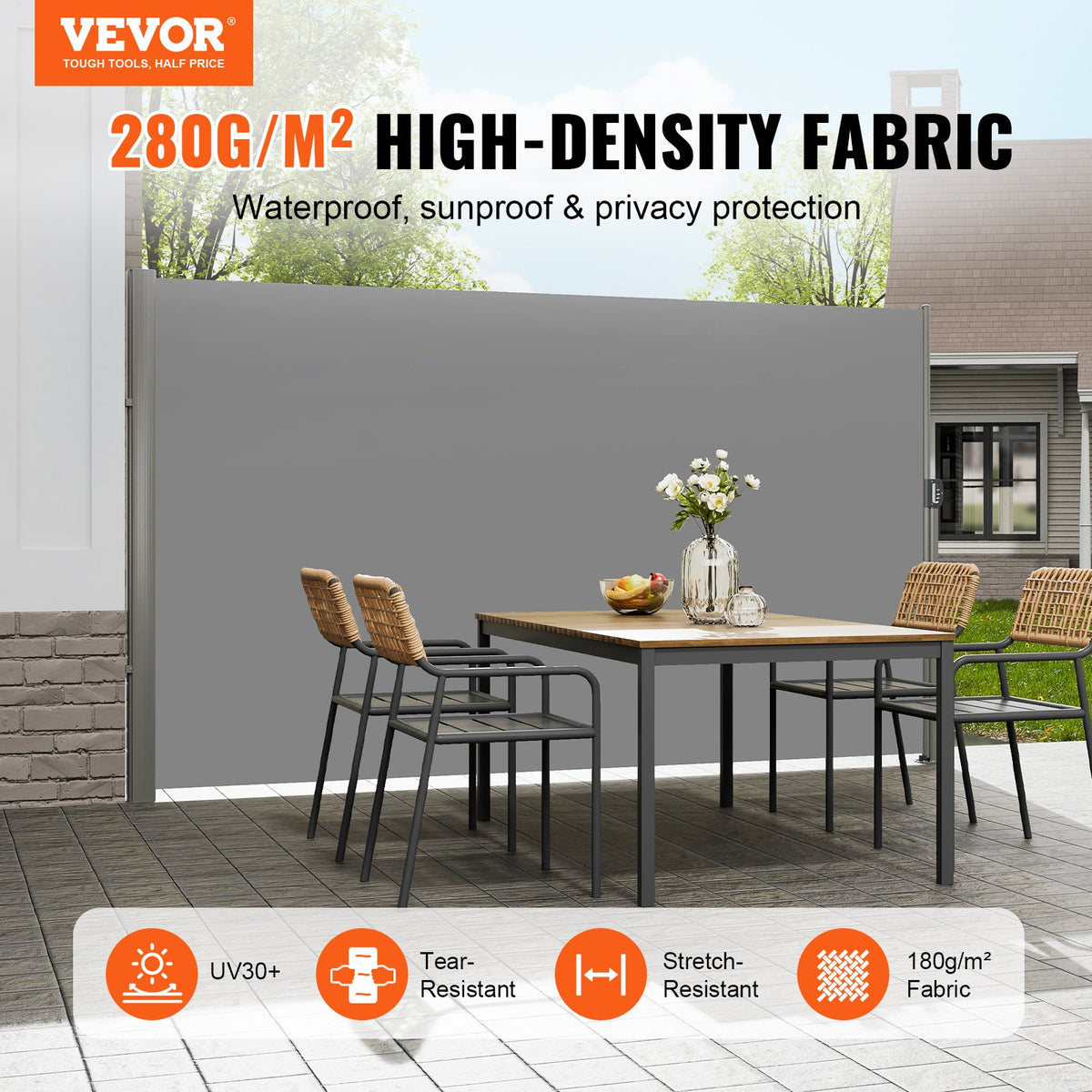 VEVOR Retractable Side Awnings - Select Your Configuration - ZYPF180X300CMGY01V0 - view 2