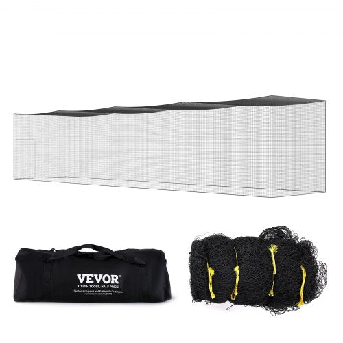 VEVOR Baseball Batting Netting, Professional Softball Baseball Batting Hitting Training Net, Practice Portable Pitching Cage Net with Door & Carry Bag, Heavy Duty Enclosed PE - ZYW55YC000000XQ1FV0 - view 1