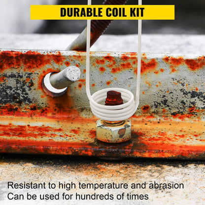 VEVOR Induction Heater Coil Kit 8PCS Most Used Induction Heater Coils with Varying Lengths, Heat Resistant Induction Heater Tool with Flexibility and Long Lifespan For Removing Rus - ZYXQJBXQ8PC71LL24V0 - view 3