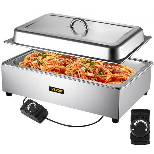 VEVOR Commercial Food Warmer, Full-Size 1 Pot Steam Table with Lid, 9.5 Quart Electric Soup Warmers, Grade Stainless Steel Bain Marie Buffet Equipment, Fits 21 x 13.2 Pan, 400W, - ZZBWTCG11110V2UH6V1 - view 1