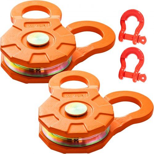 VEVOR Snatch Block, 11T/25,000 LBS Working Load Limit, Heavy Duty Winch Pulley for 0.55\"/14 mm Synthetic Rope or Soft Shackles, Off-Road Recovery Accessories for Tractor, Truck, - ZZDZJCH225000CSSEV0 - view 1