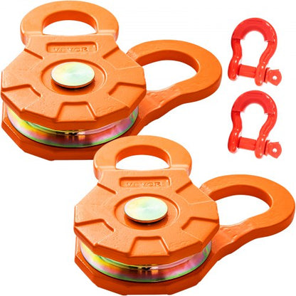 VEVOR Snatch Block, 11T/25,000 LBS Working Load Limit, Heavy Duty Winch Pulley for 0.55\"/14 mm Synthetic Rope or Soft Shackles, Off-Road Recovery Accessories for Tractor, Truck, - ZZDZJCH225000CSSEV0 - view 1