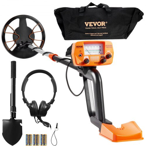 VEVOR Metal Detector for Adults & Kids, 8 Inch Waterproof Search Coil with High Accuracy Pointer Display, Adjustable 38''-49'' Gold Detector, Lightweight Aluminum Stem for Detecting Gold Treasure - ZZSJSTCQY82109C07V0 - view 1