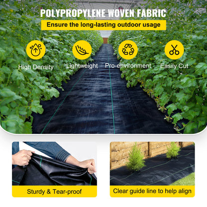 VEVOR PP Weed Barrier Fabric and Others - Select Your Configuration - ZZZP4.1OZ6X250FCBV0 - view 3