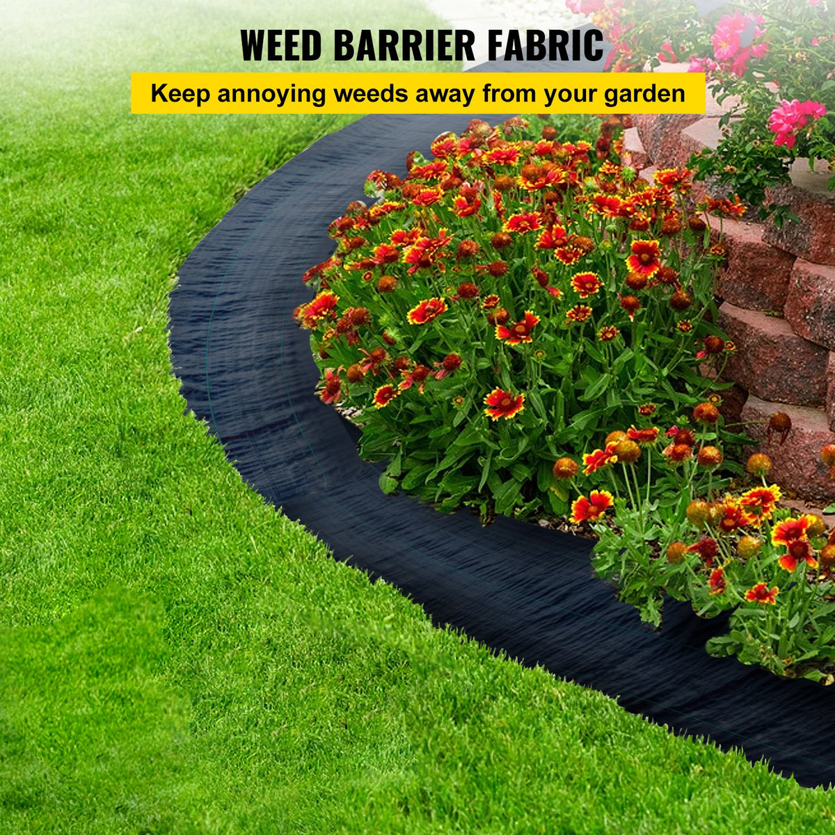 VEVOR PP Weed Barrier Fabric and Others - Select Your Configuration - ZZZP6X300YC3.2OZ1V0 - view 2