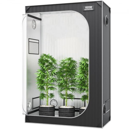 VEVOR 2x4 Grow Tent, 48'' x 24'' x 72'', High Reflective 2000D Mylar Hydroponic Growing Tent with Observation Window, Tool Bag and Floor Tray for Indoor Plants Growing - ZZZPJSJSJTHSH52N5V0 - view 1