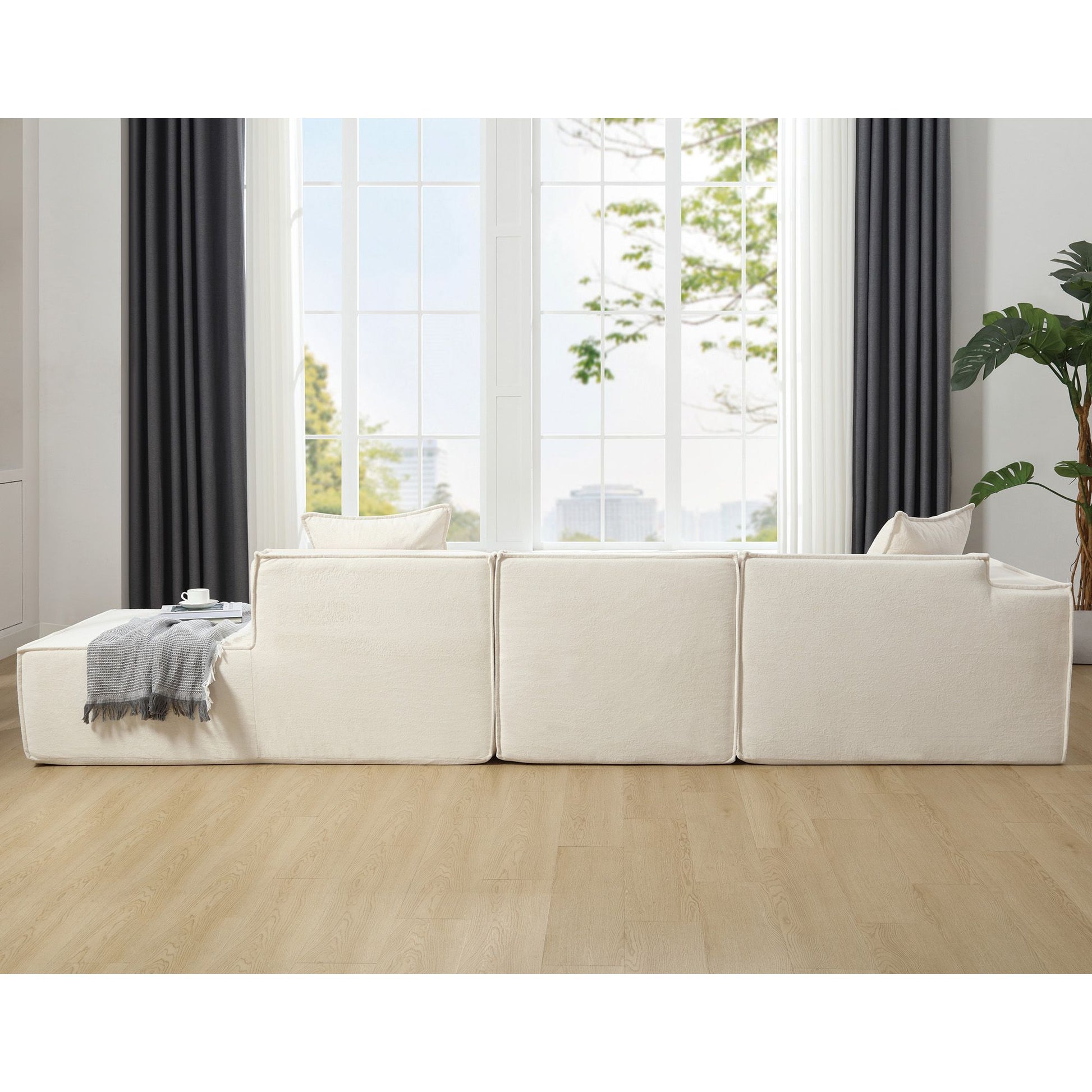 [VIDEO PROVIDED] Modular combination living room sofa set, modern minimalist sofa, free installation sofa, L-shaped, Ita image 3