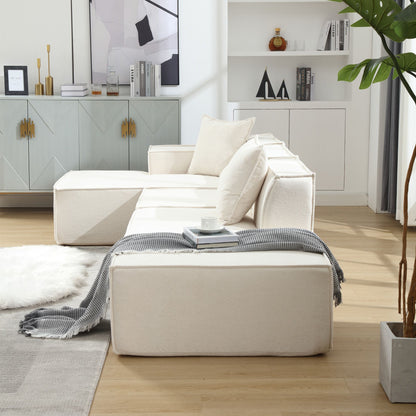[VIDEO PROVIDED] Modular combination living room sofa set, modern minimalist sofa, free installation sofa, L-shaped, Ita image 6