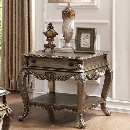 Vintage Oak Rectangular End Table image 4