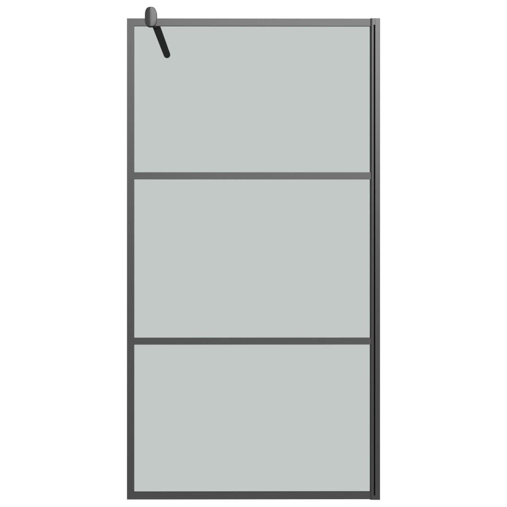 Walk-in Shower Wall 39.4"x76.8" Dark ESG Glass Black image 3