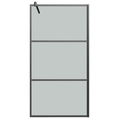 Walk-in Shower Wall 39.4"x76.8" Dark ESG Glass Black image 3