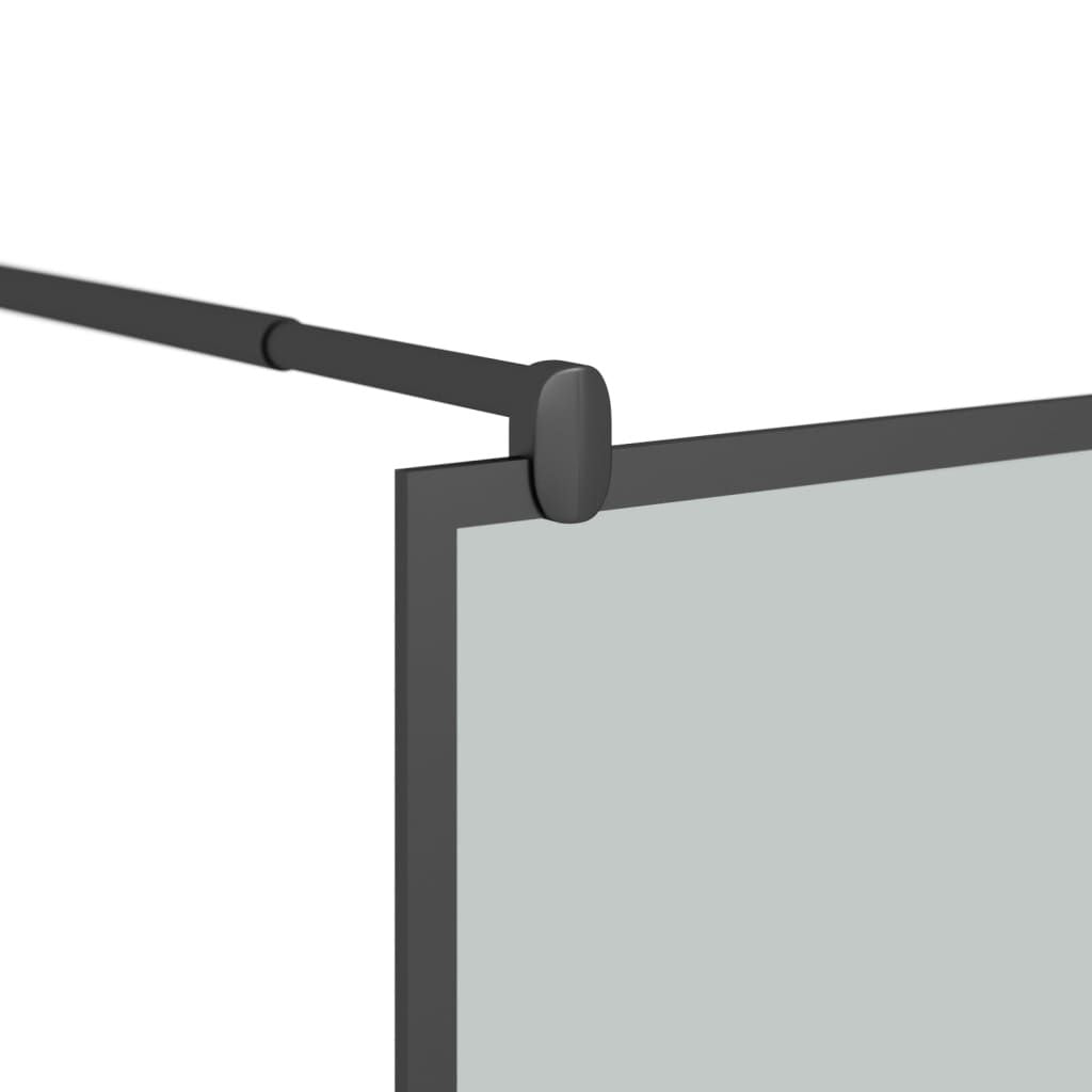 Walk-in Shower Wall 39.4"x76.8" Dark ESG Glass Black image 6