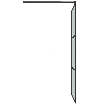 Walk-in Shower Wall 39.4"x76.8" Dark ESG Glass Black image 5