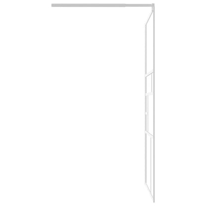 Walk-in Shower Wall 45.3"x76.8" ESG Glass White image 5
