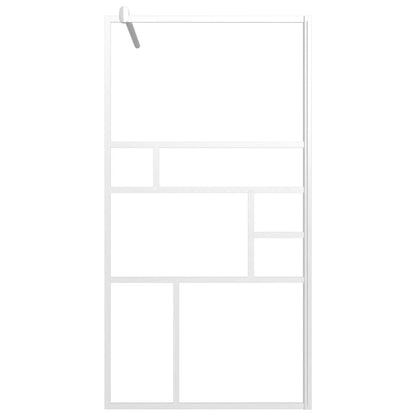 Walk-in Shower Wall 45.3"x76.8" ESG Glass White image 3