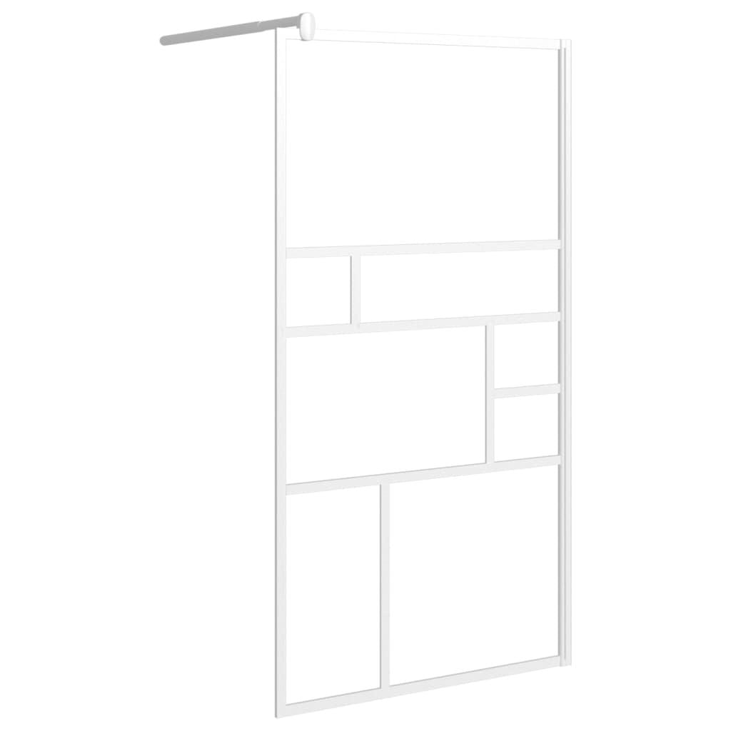 Walk-in Shower Wall 45.3"x76.8" ESG Glass White image 2