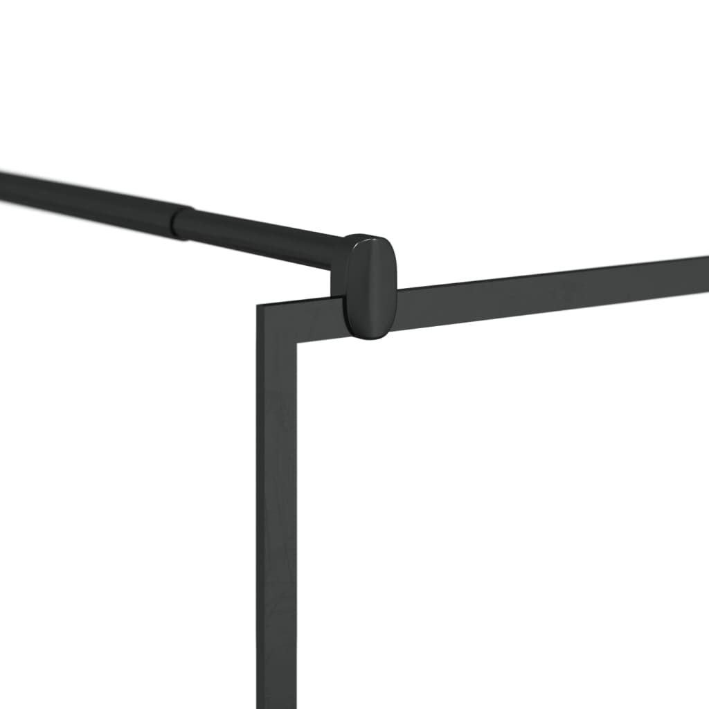Walk-in Shower Wall with Clear ESG Glass 35.4"x76.8" Black image 5