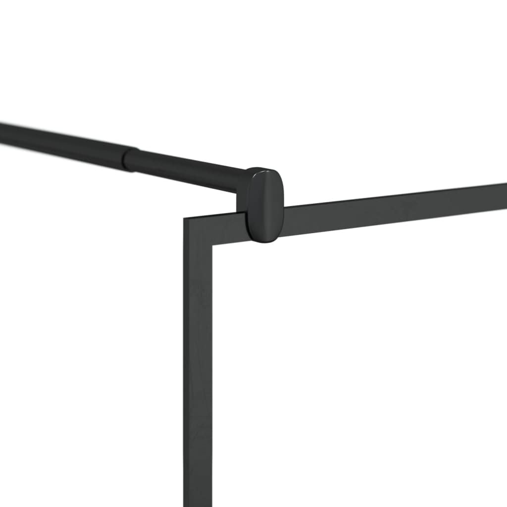 Walk-in Shower Wall with Shelf Black 39.4"x76.8" ESG Glass&Aluminum image 6
