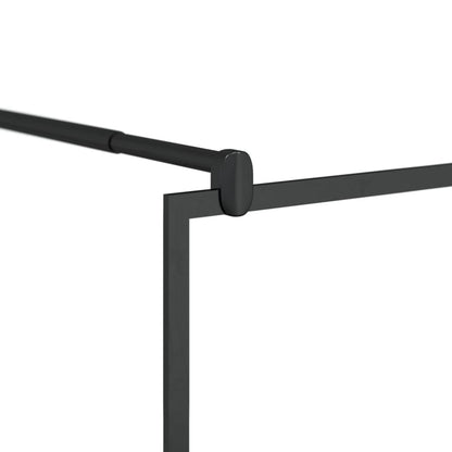 Walk-in Shower Wall with Shelf Black 39.4"x76.8" ESG Glass&Aluminum image 6
