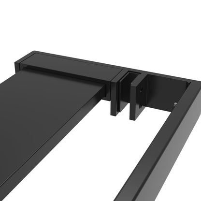 Walk-in Shower Wall with Shelf Black 39.4"x76.8" ESG Glass&Aluminum image 10