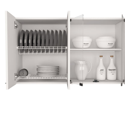 Wall cabinet 24" H, four Doors, with two internal Shelves and internal plate and glass organizer, two Storage Shelves wi image 3