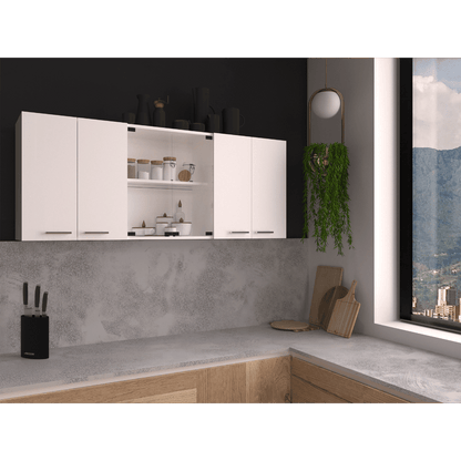 Wall cabinet 24" H, four Doors, with two internal Shelves and internal plate and glass organizer, two Storage Shelves wi image 1