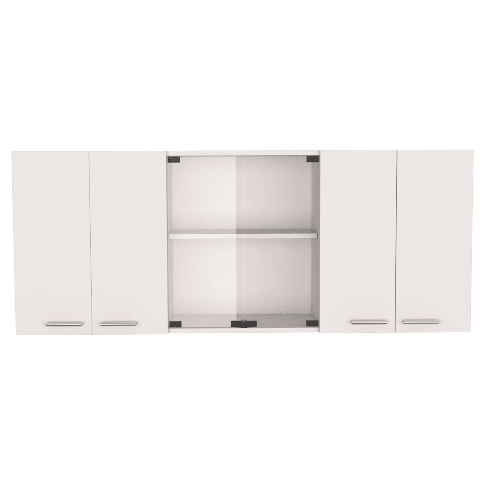 Wall cabinet 24" H, four Doors, with two internal Shelves and internal plate and glass organizer, two Storage Shelves wi image 2
