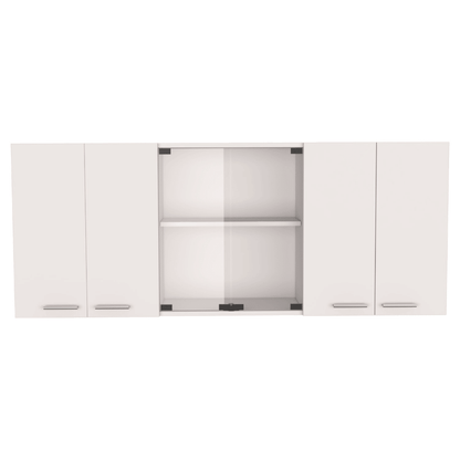 Wall cabinet 24" H, four Doors, with two internal Shelves and internal plate and glass organizer, two Storage Shelves wi image 2