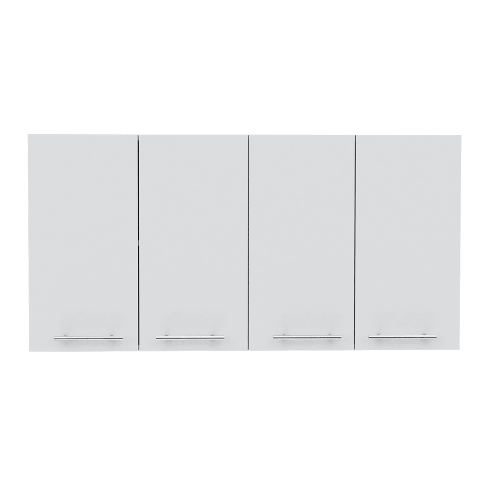 Wall Cabinet 24" H, four Doors, with two internal Shelves and internal plate and glass organizer, white image 2