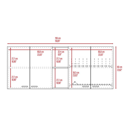 Wall Cabinet Ontario, Double Door, White Finish image 11