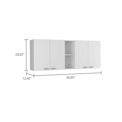 Wall Cabinet Ontario, Double Door, White Finish image 2