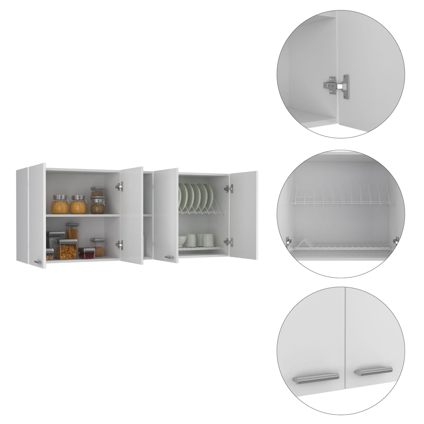 Wall Cabinet Ontario, Double Door, White Finish image 8