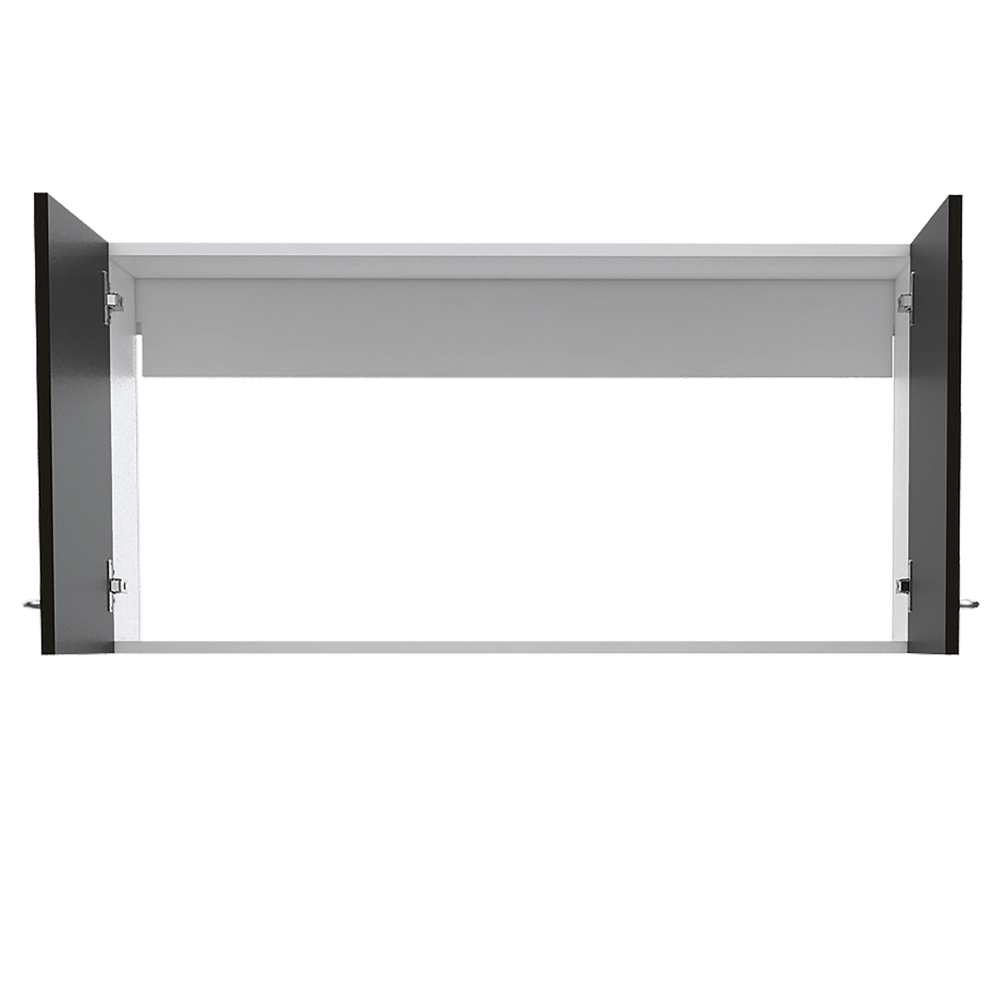 Wall Cabinet Toran, Two Shelves, Double Door, Black Wengue Finish image 7