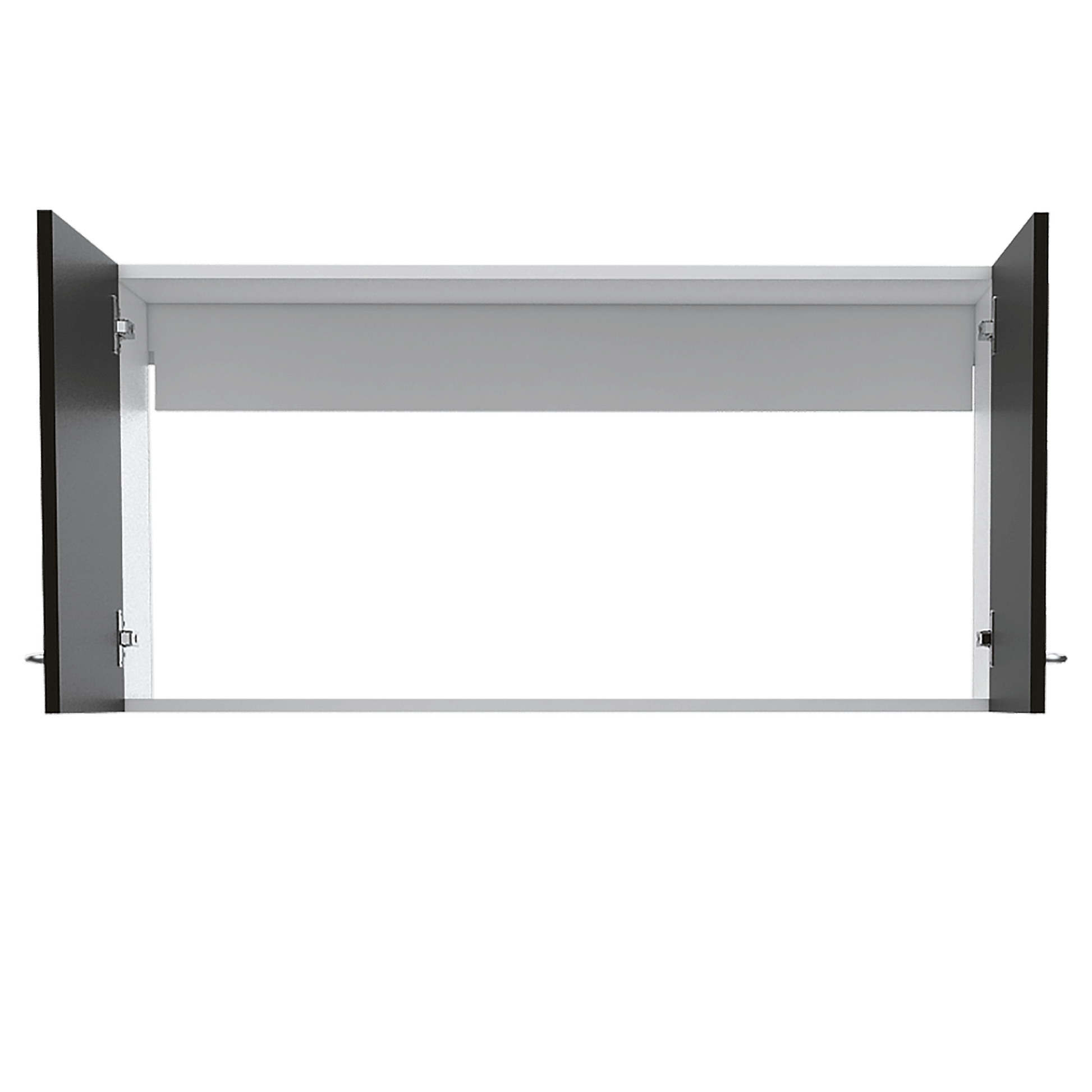 Wall Cabinet Toran, Two Shelves, Double Door, Black Wengue Finish image 7