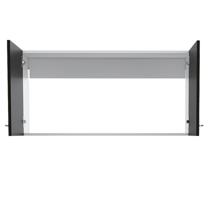 Wall Cabinet Toran, Two Shelves, Double Door, Black Wengue Finish image 7