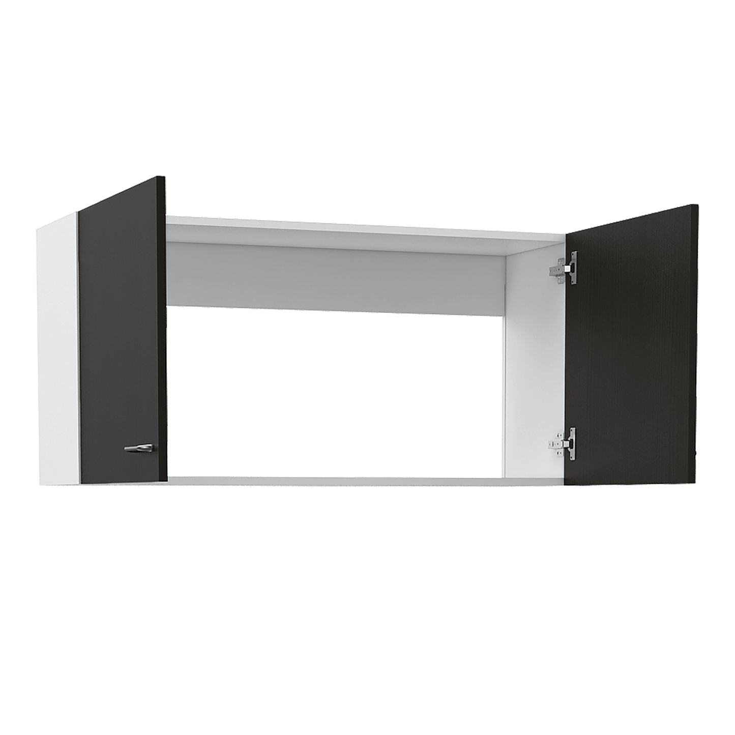Wall Cabinet Toran, Two Shelves, Double Door, Black Wengue Finish image 6