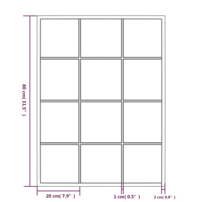 Wall Mirror Black 31.5"x23.6" Metal image 8