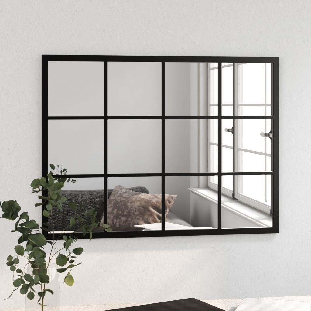 Wall Mirror Black 31.5"x23.6" Metal image 3