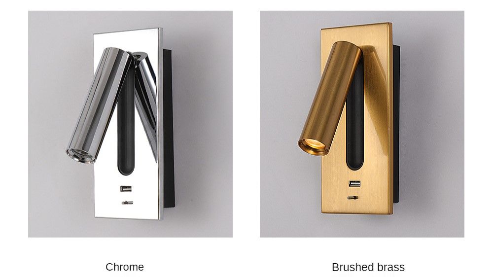Wall Mounted Reading Light with USB Charge;  4000K Embedded lamp for Bed headboard image 2