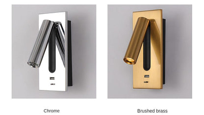 Wall Mounted Reading Light with USB Charge;  4000K Embedded lamp for Bed headboard image 2