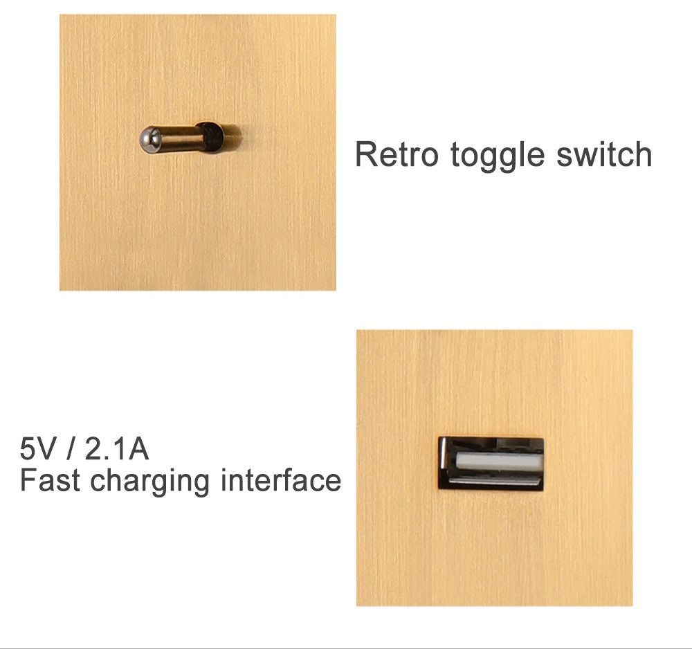 Wall Mounted Reading Light with USB Charge;  4000K Embedded lamp for Bed headboard image 3