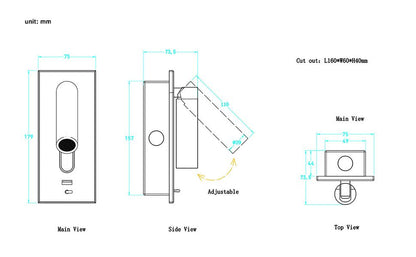 Wall Mounted Reading Light with USB Charge;  4000K Embedded lamp for Bed headboard image 5
