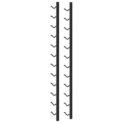 Wall Mounted Wine Racks for 12 Bottles 2 pcs Black Iron image 8