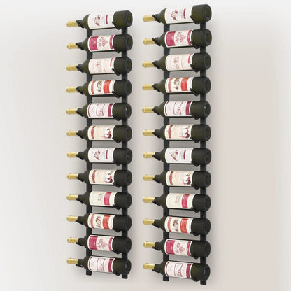 Wall Mounted Wine Racks for 12 Bottles 2 pcs Black Iron image 5